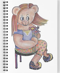 Daisy - Flower Power Bear - illustration by Giselle